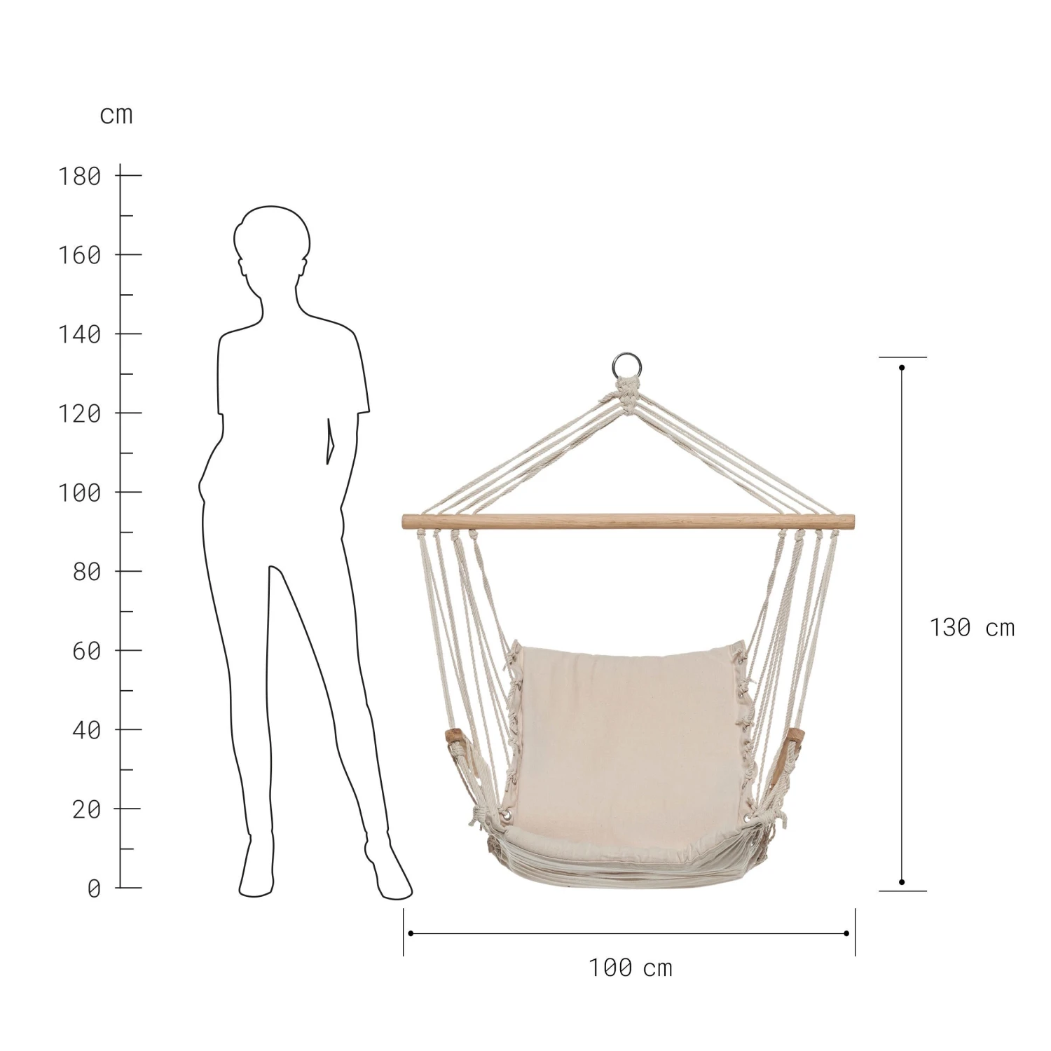 BABOON Hängesessel Mit Holzarmlehnen 9 BABOON Hängesessel Mit Holzarmlehnen – Bild 9