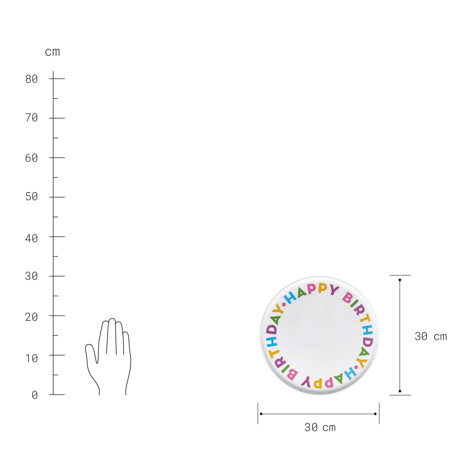 HAPPY BIRTHDAY Kuchenplatte Ø32cm 4 HAPPY BIRTHDAY Kuchenplatte Ø32cm – Bild 4
