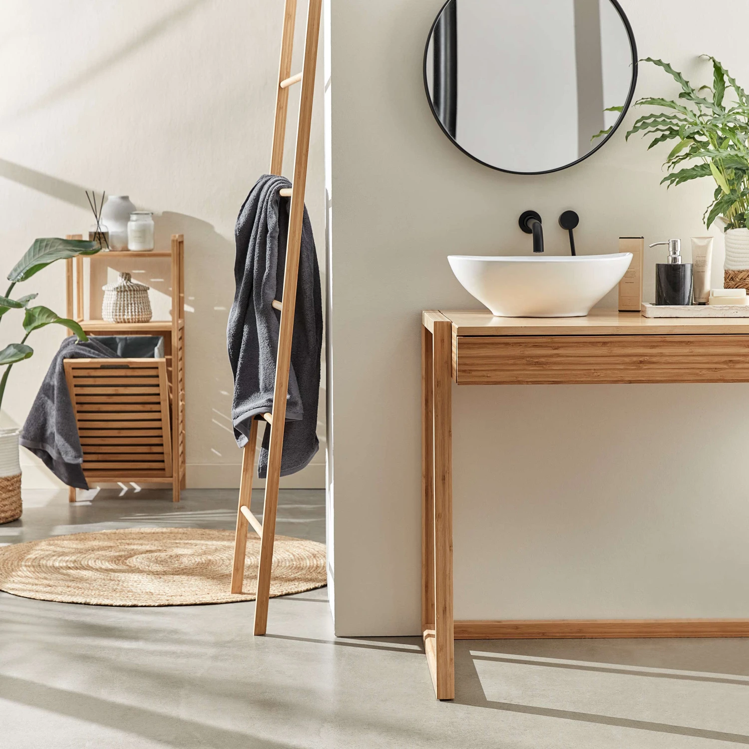 BIG BAMBOO Regal Mit Wäschekorb 12 BIG BAMBOO Regal Mit Wäschekorb – Bild 12