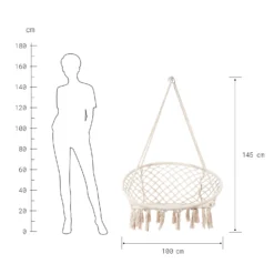 PARADISE NOW Hängesessel Mit Fransen Ø100cm 11 PARADISE NOW Hängesessel Mit Fransen Ø100cm -Bestes Möbelhaus Geschäft 10213249 2