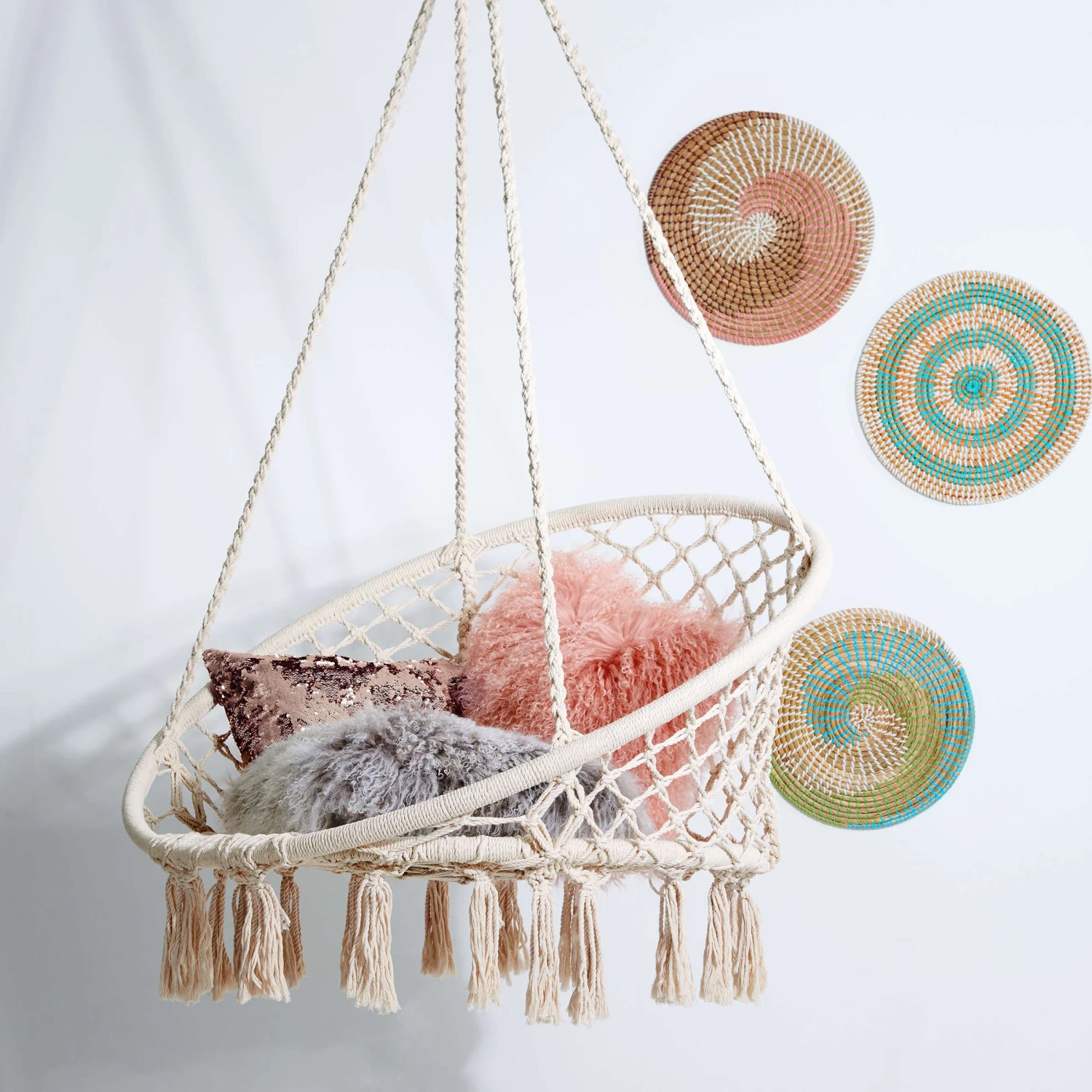 PARADISE NOW Hängesessel Mit Fransen Ø100cm 9 PARADISE NOW Hängesessel Mit Fransen Ø100cm – Bild 9