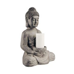 BUDDHA Statue Mit Kerzenteller Höhe 46cm 11 BUDDHA Statue Mit Kerzenteller Höhe 46cm -Bestes Möbelhaus Geschäft 10215752 4