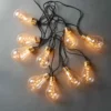 BULB LIGHTS LED Lichterkette Mit Naturseil 10 Lichter, Batteriebetrieben