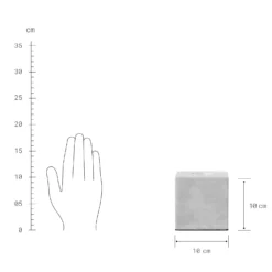 STILO Tischleuchte Mit Betonfuß 10x10 Cm 10 STILO Tischleuchte Mit Betonfuß 10x10 Cm -Bestes Möbelhaus Geschäft 10217783 2