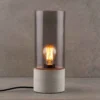 STILO Tischleuchte Mit Betonfuß Und Glasschirm