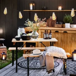 BULB LIGHTS LED Lichterkette Mit Naturseil 10 Lichter Und Stecker -Bestes Möbelhaus Geschäft 10220250 3