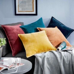 COTTON VELVET Kissen L 45 X B 45cm -Bestes Möbelhaus Geschäft 10220843 1