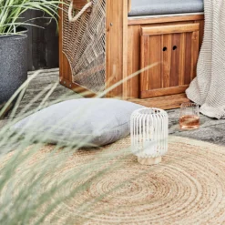 ALL NATURE Hanf-Teppich Ø110cm -Bestes Möbelhaus Geschäft 10221289 5