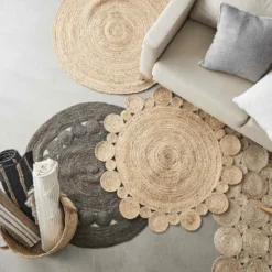 ALL NATURE Hanf-Teppich Ø110cm -Bestes Möbelhaus Geschäft 10221289 7