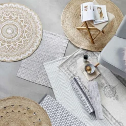 ALL NATURE Hanf-Teppich Ø110cm -Bestes Möbelhaus Geschäft 10221289 8