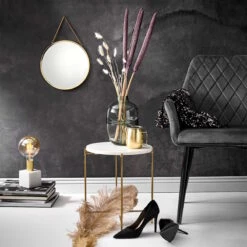 MARBLE Beistelltisch Mit Marmorplatte -Bestes Möbelhaus Geschäft 10222673 3