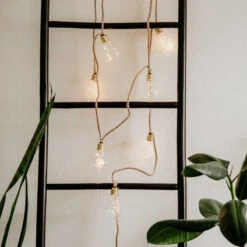 BULB LIGHTS LED Lichterkette Mit Naturseil 15 Lichter Und Stecker -Bestes Möbelhaus Geschäft 10222834 5