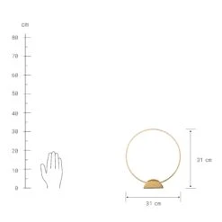 LUNA Kerzenhalter Messing Ø31cm -Bestes Möbelhaus Geschäft 10223432 3