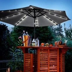 SUN & STARS Sonnenschirm Mit LED-Solar-Lichter Ø180cm -Bestes Möbelhaus Geschäft 10223847 9
