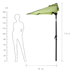 SIESTA Sonnenschirm Halbrund Mit Knickgelenk Und Kurbel -Bestes Möbelhaus Geschäft 10223851 2