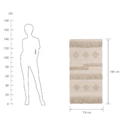 ALL NATURE Läufer Mit Fransen L 140 X B 70cm -Bestes Möbelhaus Geschäft 10224059 2