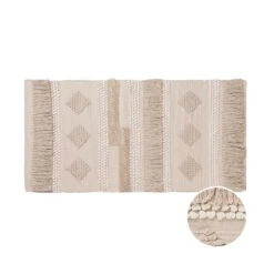 ALL NATURE Läufer Mit Fransen L 140 X B 70cm