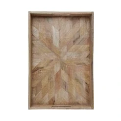 MANGO DAYS Deko-Tablett Mit Intarsienmuster L 46 X B 31cm -Bestes Möbelhaus Geschäft 10225831 3