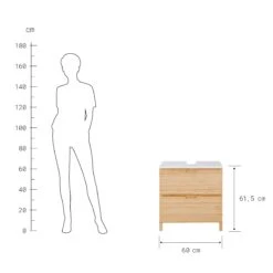 WHITE SANDS Waschbeckenunterschrank Mit Schublade -Bestes Möbelhaus Geschäft 10225909 3