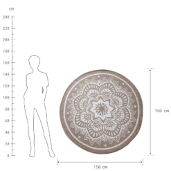 COLOUR CLASH In- & Outdoor-Teppich Flora Ø150cm -Bestes Möbelhaus Geschäft 10226110 2