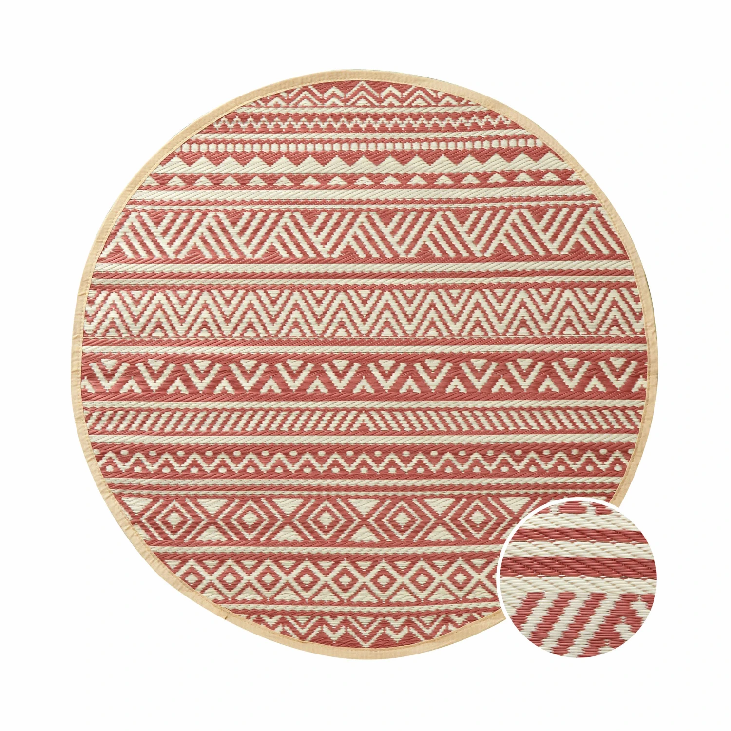 COLOUR CLASH In- & Outdoor-Teppich Streifen Ø118cm 1 COLOUR CLASH In- & Outdoor-Teppich Streifen Ø118cm