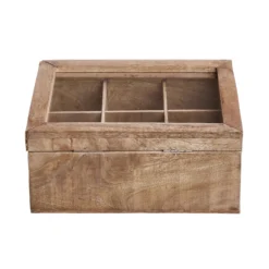 TEA TIME Teebox Mit Blumen-Lasergravur L 23 X B 18cm -Bestes Möbelhaus Geschäft 10226513 4