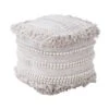 BOHO LOUNGE Woll-Pouf Mit Troddeln