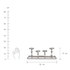 BANQUET Tablett Mit 4 Kerzenhaltern L 52 X B 15cm -Bestes Möbelhaus Geschäft 10226874 2
