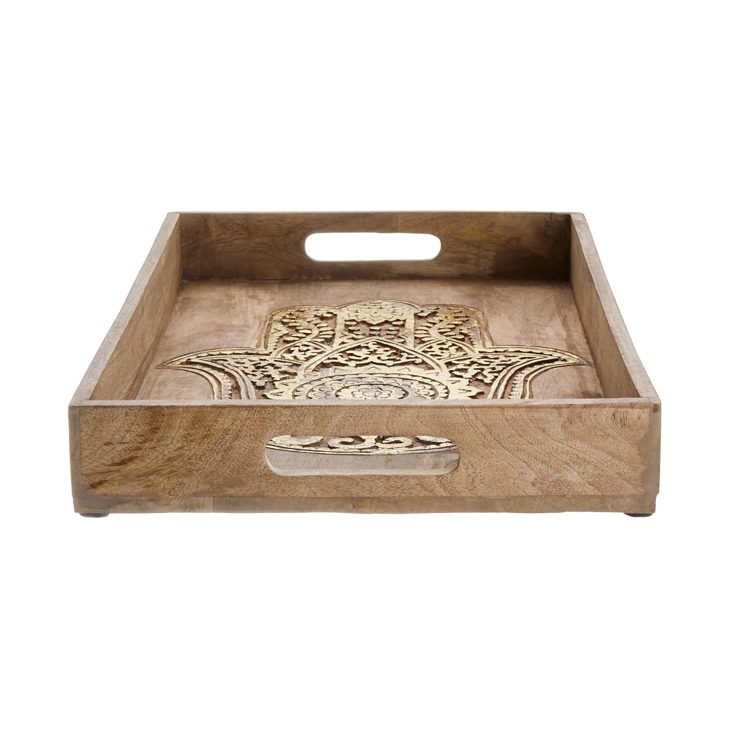 FATIMA Tablett Mit Schnitzerei L 51 X B 32cm 4 FATIMA Tablett Mit Schnitzerei L 51 X B 32cm – Bild 4