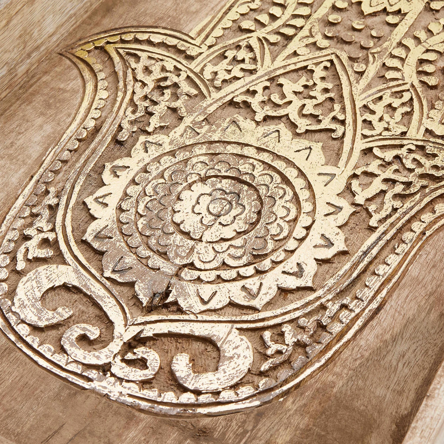 FATIMA Tablett Mit Schnitzerei L 51 X B 32cm 5 FATIMA Tablett Mit Schnitzerei L 51 X B 32cm – Bild 5