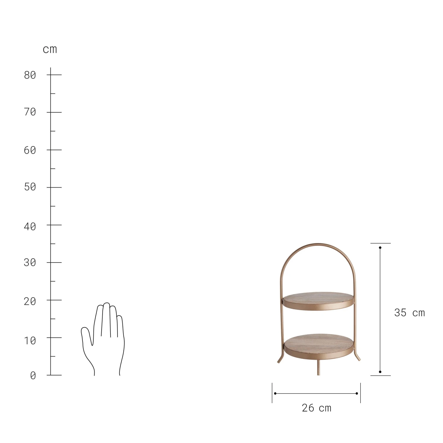 KATE Etagere 2-stufig Höhe 35cm 3 KATE Etagere 2-stufig Höhe 35cm – Bild 3
