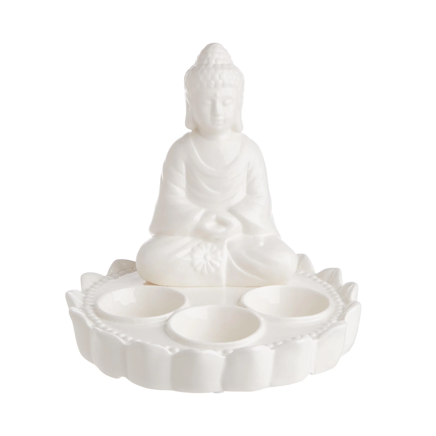 BUDDHA Statue Für 3 Teelichter Höhe 18cm 1 BUDDHA Statue Für 3 Teelichter Höhe 18cm