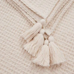 HONEY COMB Decke Mit Tasseln L 200 X B 140cm -Bestes Möbelhaus Geschäft 10227988 4