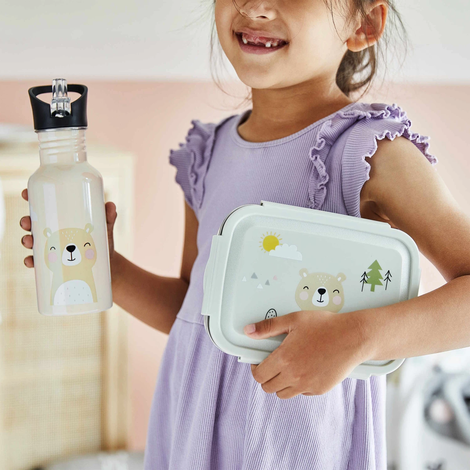 TINY TOWN Trinkflasche Kinder Bär 580ml 2 TINY TOWN Trinkflasche Kinder Bär 580ml – Bild 2