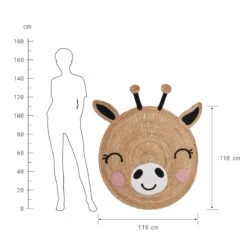 TINY TOWNHanf-Teppich Giraffe Ø110cm -Bestes Möbelhaus Geschäft 10228213 2
