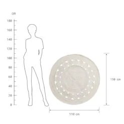 ALL NATUREHanf-Teppich Ø110cm -Bestes Möbelhaus Geschäft 10228305 2