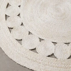 ALL NATUREHanf-Teppich Ø110cm -Bestes Möbelhaus Geschäft 10228305 4