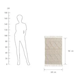 COTTON WAY Teppich Raute L 60 X B 90cm -Bestes Möbelhaus Geschäft 10228310 2