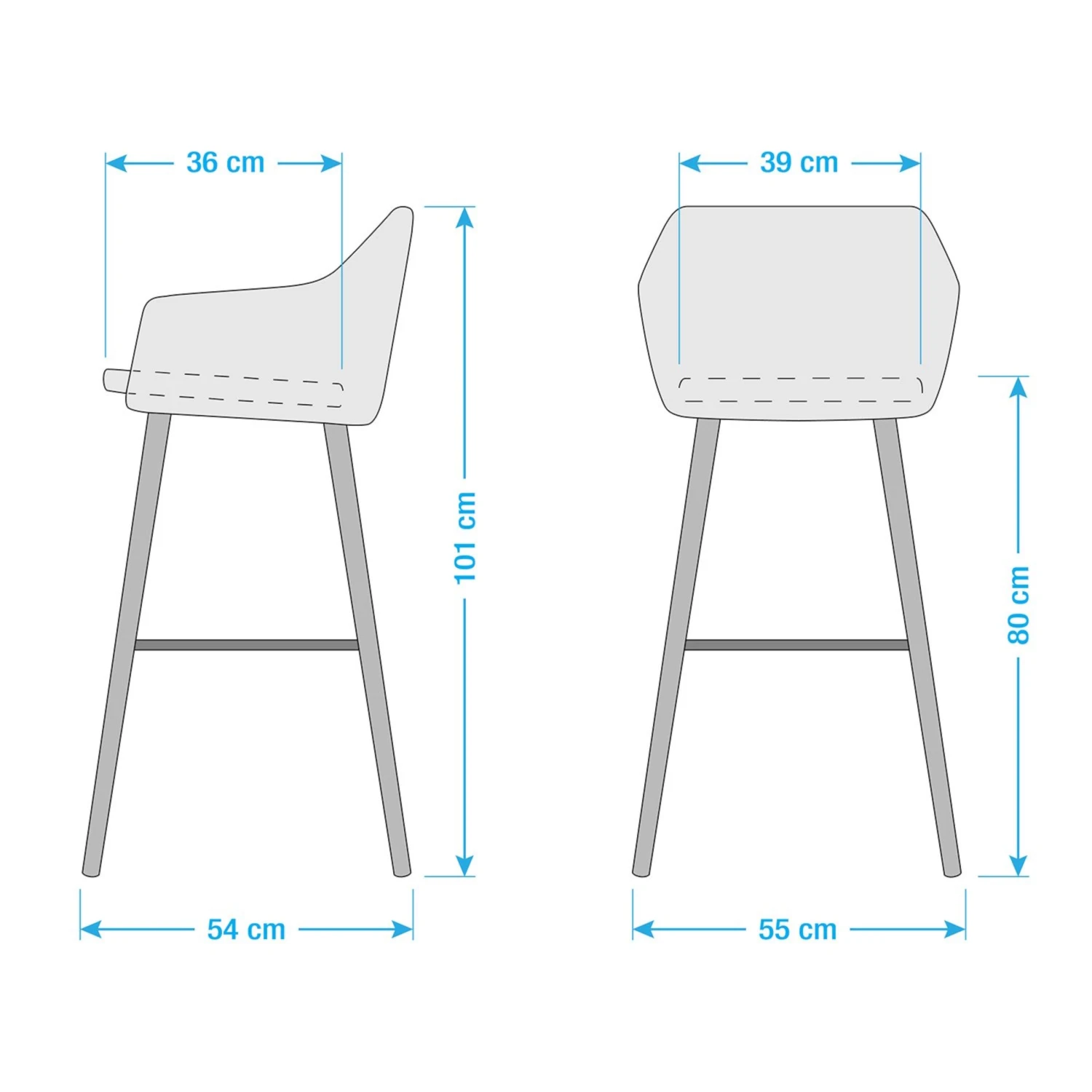 NICHOLAS Barstuhl 2er-Set 10 NICHOLAS Barstuhl 2er-Set – Bild 10