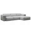 HUDSON Ecksofa 3-Sitzer Mit Longchair Davorstehend Rechts