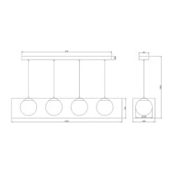Q-BALL Pendelleuchte 4-flammig -Bestes Möbelhaus Geschäft 71000461 16