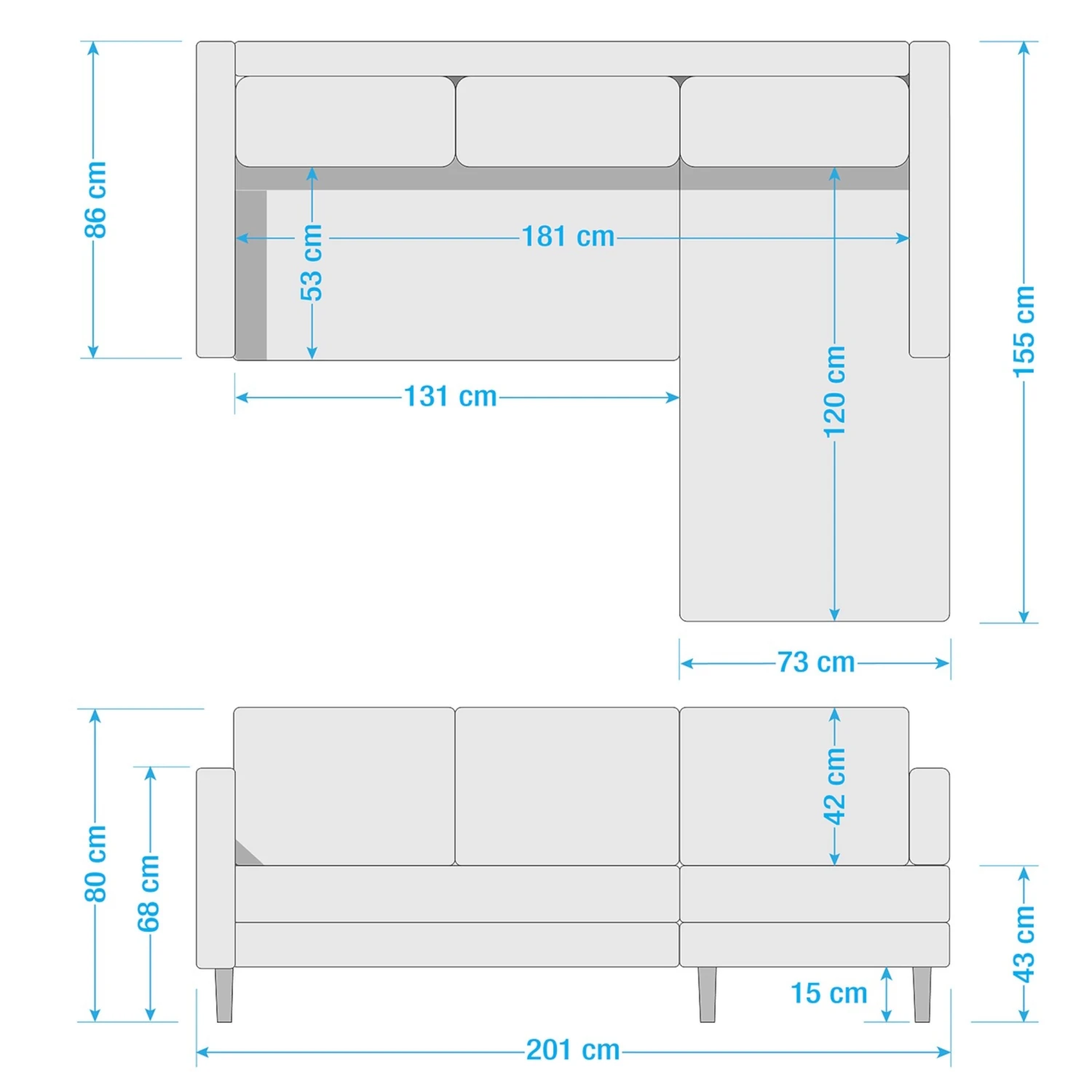 LAONA Ecksofa Mit Longchair Davorstehend Rechts 12 LAONA Ecksofa Mit Longchair Davorstehend Rechts – Bild 12