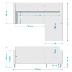 LAONA Ecksofa Mit Longchair Davorstehend Rechts Und Hocker -Bestes Möbelhaus Geschäft 71000851 16