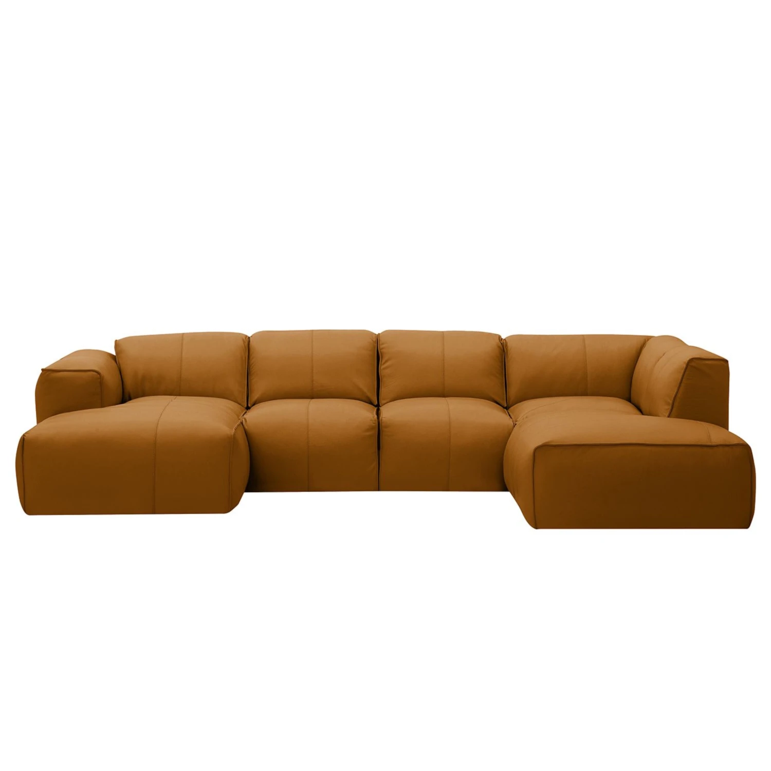 HUDSON Wohnlandschaft Mit Longchair Davorstehend Links / Ottomane Rechts Echtleder 2 HUDSON Wohnlandschaft Mit Longchair Davorstehend Links / Ottomane Rechts Echtleder – Bild 2