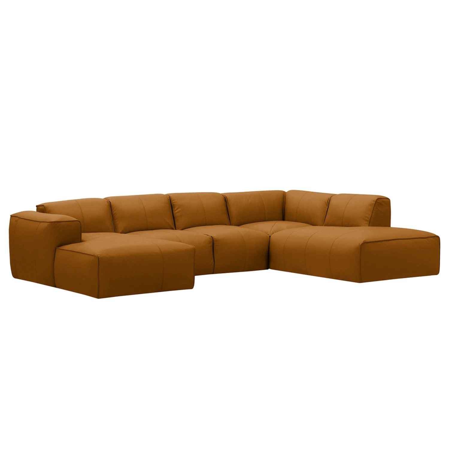 HUDSON Wohnlandschaft Mit Longchair Davorstehend Links / Ottomane Rechts Echtleder 1 HUDSON Wohnlandschaft Mit Longchair Davorstehend Links / Ottomane Rechts Echtleder