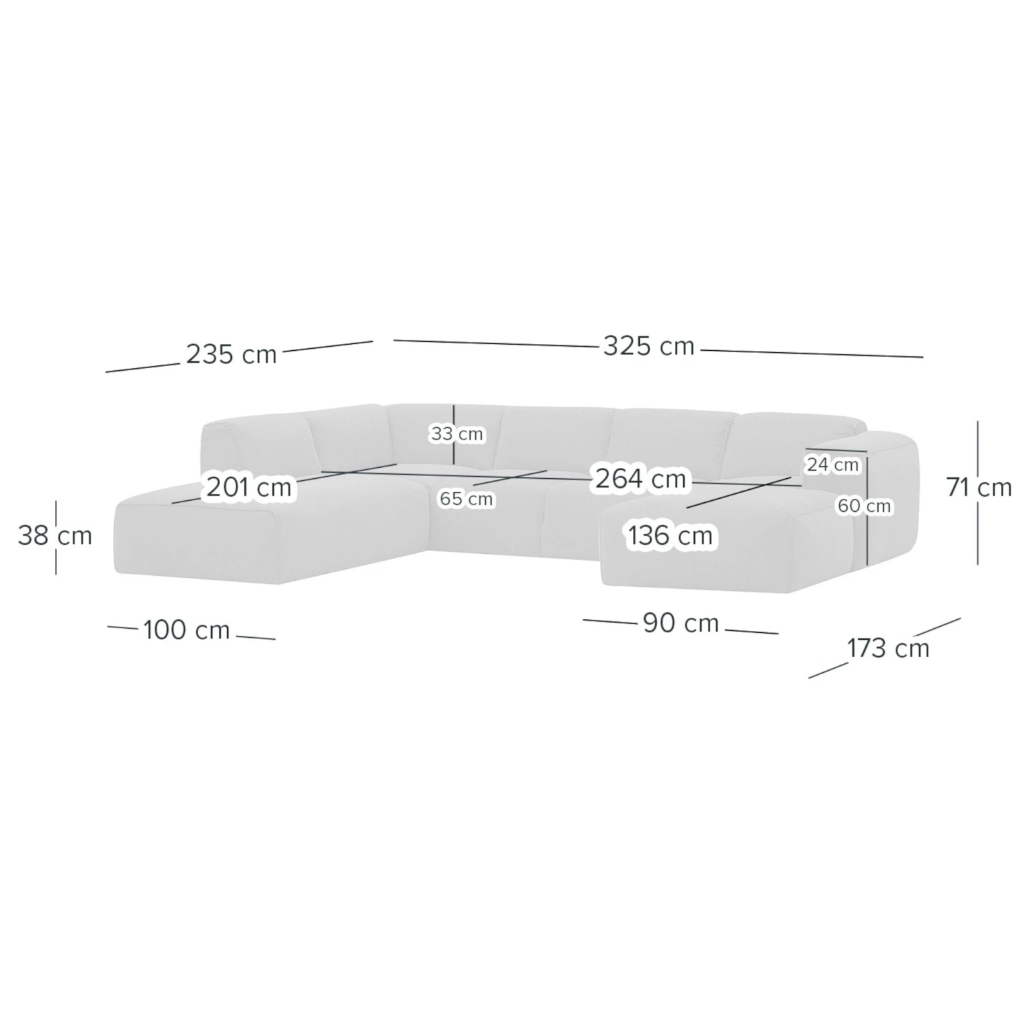 HUDSON Wohnlandschaft Mit Longchair Davorstehend Rechts / Ottomane Links Echtleder 11 HUDSON Wohnlandschaft Mit Longchair Davorstehend Rechts / Ottomane Links Echtleder – Bild 11