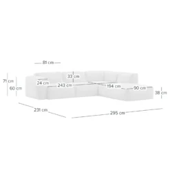 HUDSON Ecksofa 3-Sitzer Mit Recamiere Davorstehend Rechts 29 HUDSON Ecksofa 3-Sitzer Mit Recamiere Davorstehend Rechts -Bestes Möbelhaus Geschäft 71000955 9