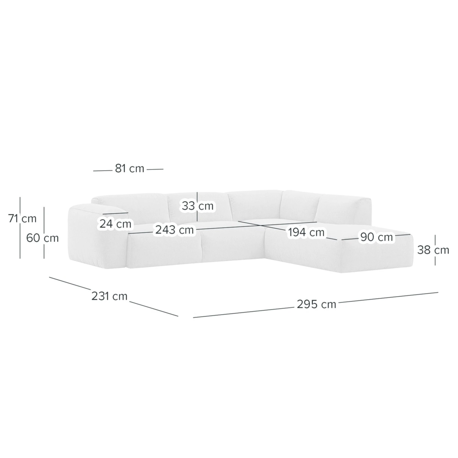 HUDSON Ecksofa 3-Sitzer Mit Recamiere Davorstehend Rechts 10 HUDSON Ecksofa 3-Sitzer Mit Recamiere Davorstehend Rechts – Bild 10
