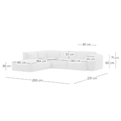 HUDSON Ecksofa 3-Sitzer Mit Recamiere Davorstehend Links -Bestes Möbelhaus Geschäft 71000956 9
