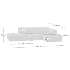 HUDSON Ecksofa Mit Chaiselongue Davorstehend Rechts -Bestes Möbelhaus Geschäft 71000958 10